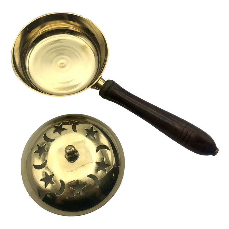10'' Solid Brass Charcoal Burner w/ Handle