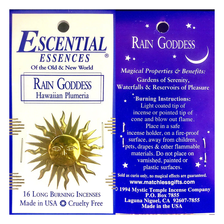 Rain Goddess Escential Essence Incense