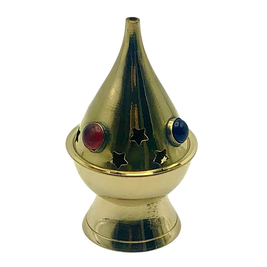 Brass Cone Burner with Stones
