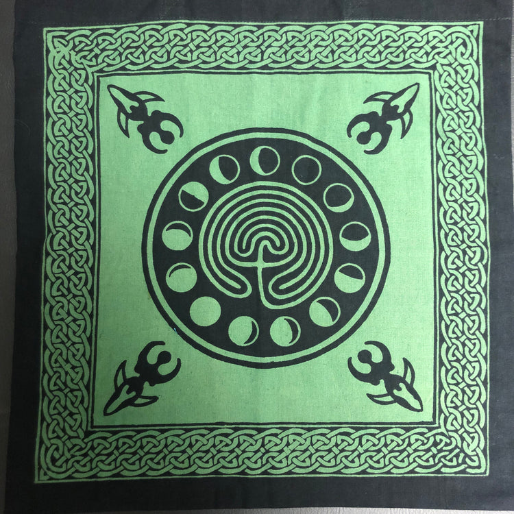 Earth Goddess w/ Moon Phases Black/Green Tote Bag