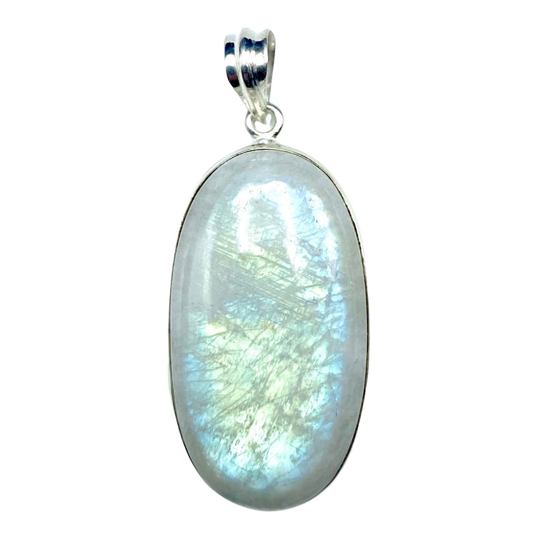 Moonstone Rainbow Sterling Silver Pendant