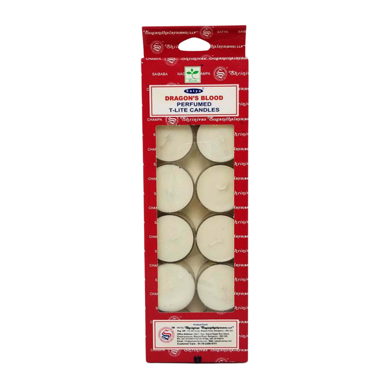 Satya Dragon's Blood Tea Light Candles