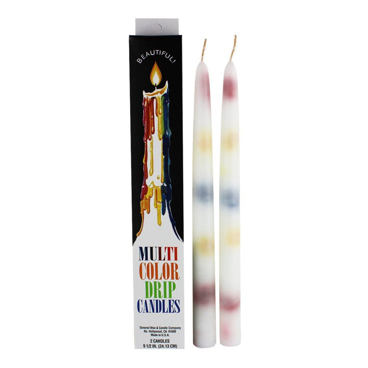 Multi Color Drip Taper Candles