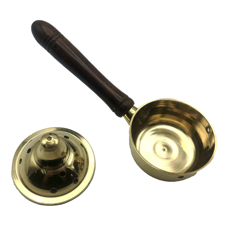7'' Solid Brass Charcoal Burner w/ Handle