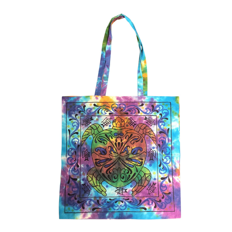 Tie-Dye Turtle Tote Bag
