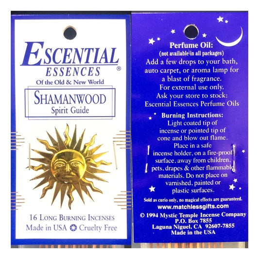 Shamanwood Escential Essence Incense