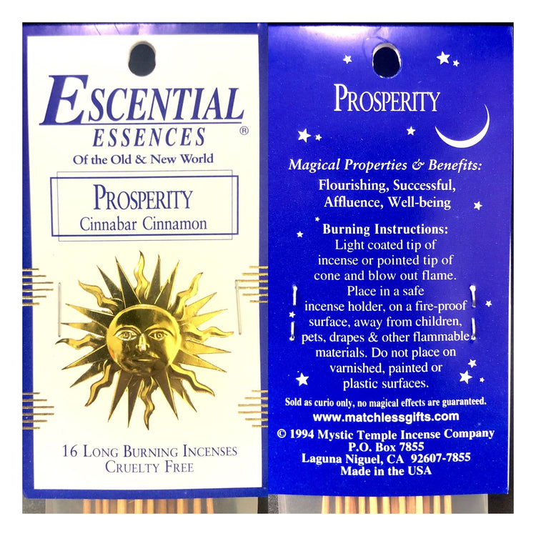 Prosperity Escential Essence Incense