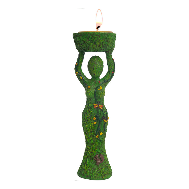 Earth Goddess Tea Light Candle Holder