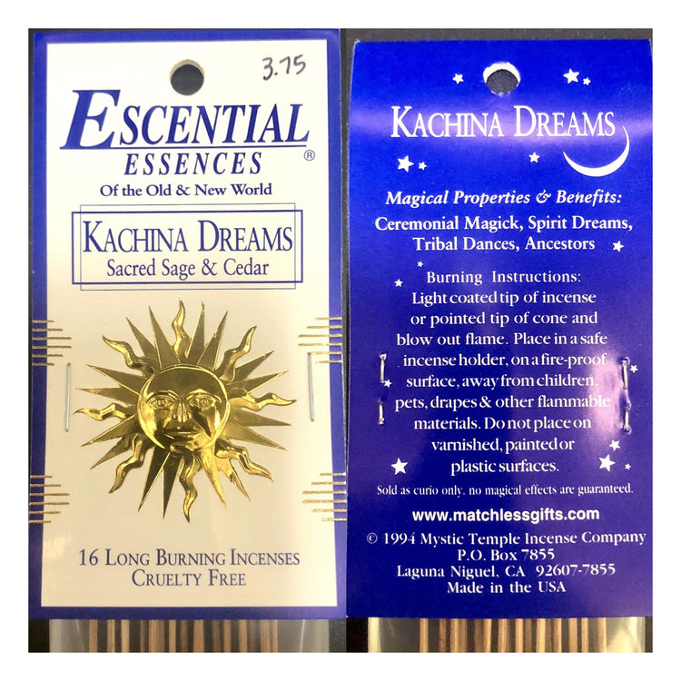 Kachina Dreams Escential Essence Incense