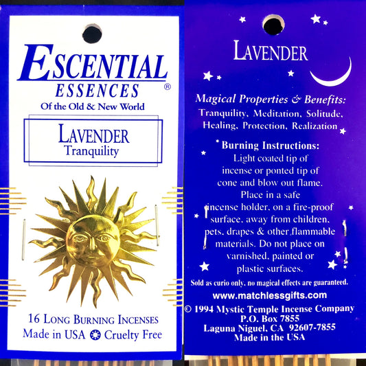 Lavender Escential Essence Incense