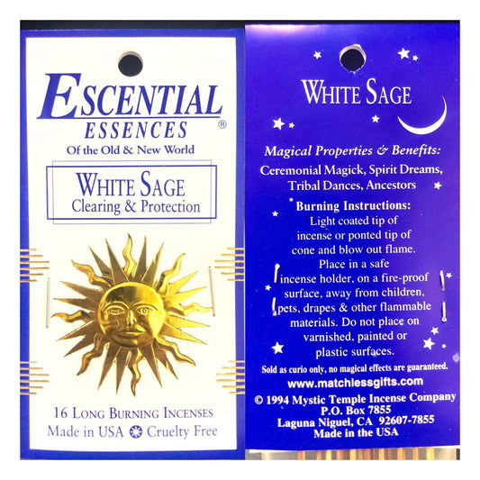 White Sage Escential Essence Incense
