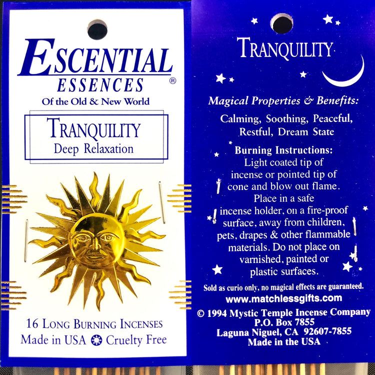 Tranquility Escential Essence Incense