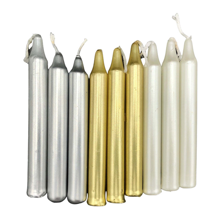 Metallic Chime Taper Candles