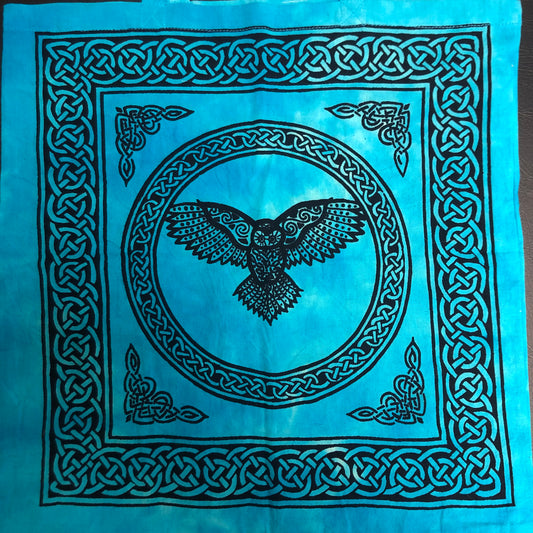 Celtic Owl Blue Tote Bag