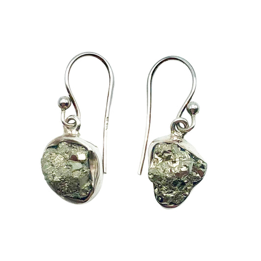 Pyrite Sterling Silver Earrings