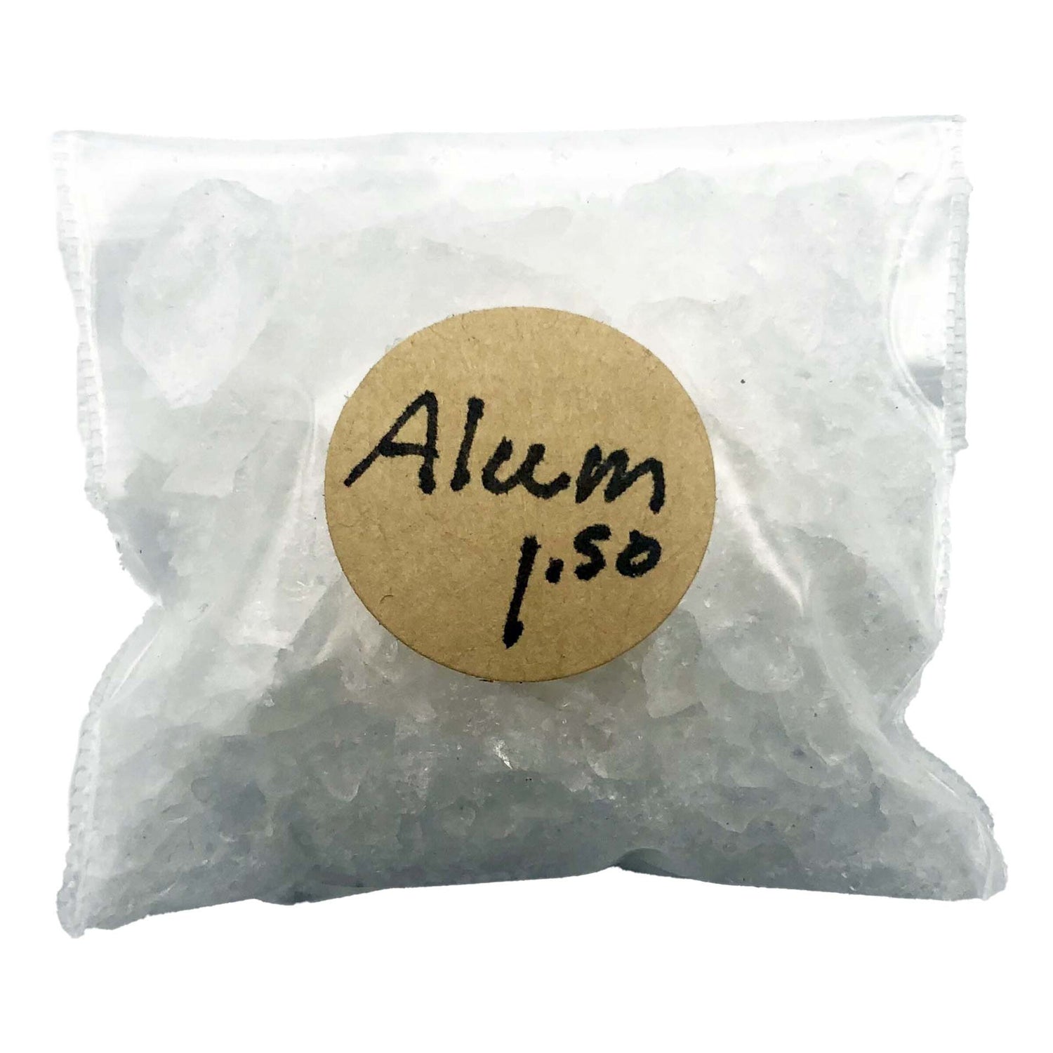 a) Alum crystal and (b) Alum powder.