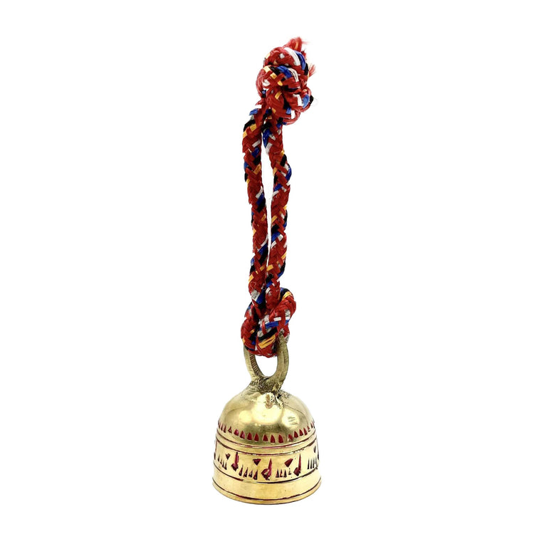 Engraved Brass Bell w/Red Cord