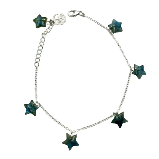 Labradorite Star Sterling Silver Bracelet