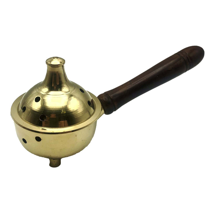 7'' Solid Brass Charcoal Burner w/ Handle