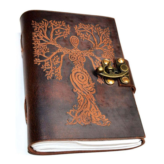 Tree Woman Leather Journal 5x7" with Latch Closure