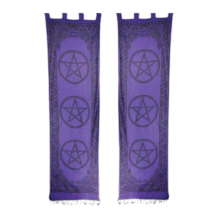Triple Pentacle Purple Curtains
